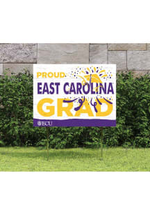 East Carolina Pirates KH Sports Fan 18x24 Proud Grad Team Logo Yard Sign - Purple