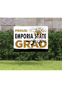 Emporia State Hornets KH Sports Fan 18x24 Proud Grad Team Logo Yard Sign - Gold