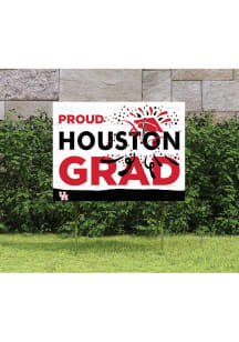 Houston Cougars KH Sports Fan 18x24 Proud Grad Team Logo Yard Sign - Red