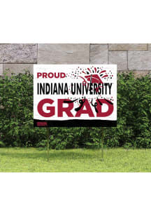 Indiana Hoosiers KH Sports Fan 18x24 Proud Grad Team Logo Yard Sign - Red