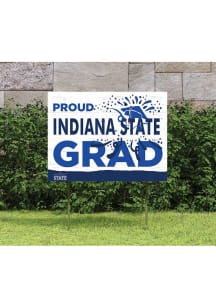 Indiana State Sycamores KH Sports Fan 18x24 Proud Grad Team Logo Yard Sign - Blue