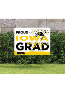Iowa Hawkeyes KH Sports Fan 18x24 Proud Grad Team Logo Yard Sign - Black