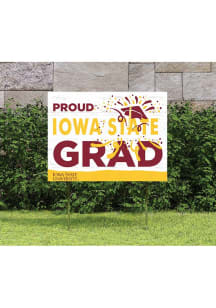 Iowa State Cyclones KH Sports Fan 18x24 Proud Grad Team Logo Yard Sign - Red