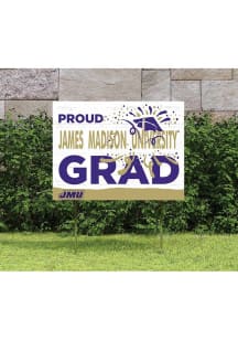 James Madison Dukes KH Sports Fan 18x24 Proud Grad Team Logo Yard Sign - Purple