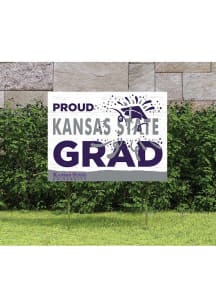 K-State Wildcats KH Sports Fan 18x24 Proud Grad Team Logo Yard Sign - Purple