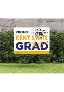 Kent State Golden Flashes KH Sports Fan 18x24 Proud Grad Team Logo Yard Sign - Navy Blue