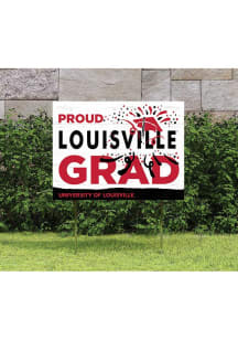 Louisville Cardinals KH Sports Fan 18x24 Proud Grad Team Logo Yard Sign - Red