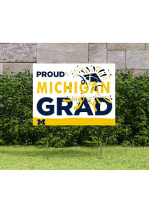 Michigan Wolverines KH Sports Fan 18x24 Proud Grad Team Logo Yard Sign - Blue