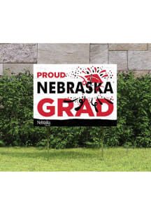 Nebraska Cornhuskers KH Sports Fan 18x24 Proud Grad Team Logo Yard Sign - Red