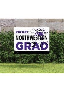 Northwestern Wildcats KH Sports Fan 18x24 Proud Grad Team Logo Yard Sign - Purple