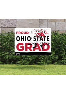Ohio State Buckeyes KH Sports Fan 18x24 Proud Grad Team Logo Yard Sign - Red