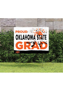Oklahoma State Cowboys KH Sports Fan 18x24 Proud Grad Team Logo Yard Sign - Orange