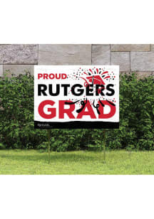 Rutgers Scarlet Knights KH Sports Fan 18x24 Proud Grad Team Logo Yard Sign - Red