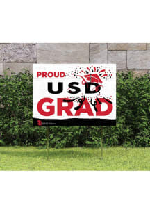 South Dakota Coyotes KH Sports Fan 18x24 Proud Grad Team Logo Yard Sign - Red
