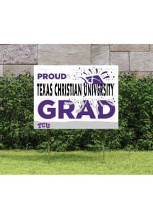 TCU Horned Frogs KH Sports Fan 18x24 Proud Grad Team Logo Yard Sign - Purple