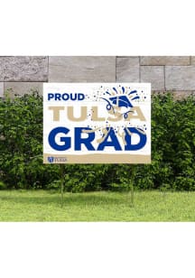 Tulsa Golden Hurricane KH Sports Fan 18x24 Proud Grad Team Logo Yard Sign - Gold