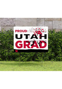 Utah Utes KH Sports Fan 18x24 Proud Grad Team Logo Yard Sign - Red