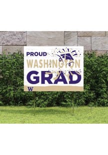 Washington Huskies KH Sports Fan 18x24 Proud Grad Team Logo Yard Sign - Purple