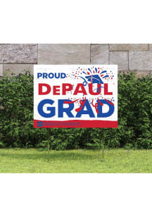 DePaul Blue Demons KH Sports Fan 18x24 Proud Grad Team Logo Yard Sign - Blue