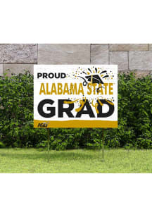 Alabama State Hornets KH Sports Fan 18x24 Proud Grad Team Logo Yard Sign - Black