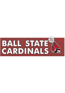 KH Sports Fan Ball State Cardinals 35x10 Indoor Outdoor Colored Logo Sign - Red