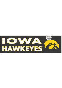 KH Sports Fan Iowa Hawkeyes 35x10 Indoor Outdoor Colored Logo Sign - Black