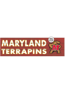 KH Sports Fan Maryland Terrapins 35x10 Indoor Outdoor Colored Logo Sign - Red