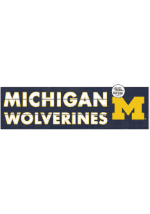 KH Sports Fan Michigan Wolverines 35x10 Indoor Outdoor Colored Logo Sign - Blue