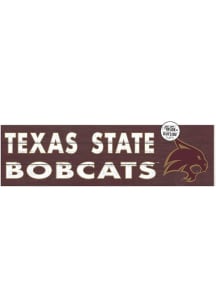 KH Sports Fan Texas State Bobcats 35x10 Indoor Outdoor Colored Logo Sign - Red