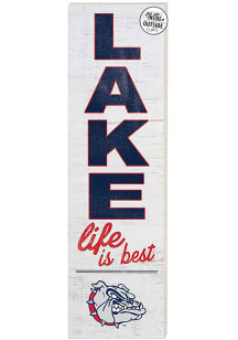 KH Sports Fan Gonzaga Bulldogs 35x10 Lake Life is Best Indoor Outdoor Sign - Blue
