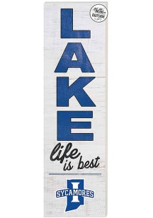 KH Sports Fan Indiana State Sycamores 35x10 Lake Life is Best Indoor Outdoor Sign - Blue