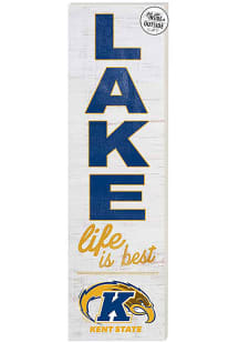 KH Sports Fan Kent State Golden Flashes 35x10 Lake Life is Best Indoor Outdoor Sign - Navy Blue