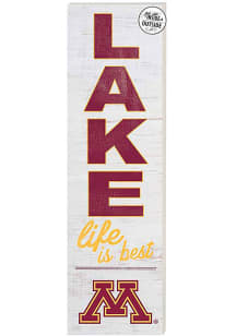 KH Sports Fan Minnesota Golden Gophers 35x10 Lake Life is Best Indoor Outdoor Sign - Red