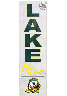 KH Sports Fan Oregon Ducks 35x10 Lake Life is Best Indoor Outdoor Sign - Green