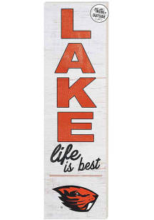 KH Sports Fan Oregon State Beavers 35x10 Lake Life is Best Indoor Outdoor Sign - Orange