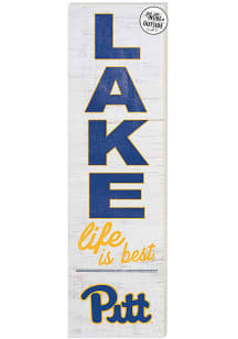 KH Sports Fan Pitt Panthers 35x10 Lake Life is Best Indoor Outdoor Sign - Gold