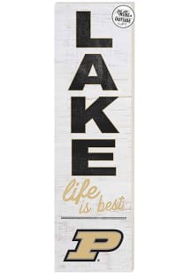KH Sports Fan Purdue Boilermakers 35x10 Lake Life is Best Indoor Outdoor Sign - Gold
