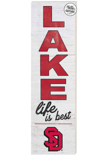 KH Sports Fan South Dakota Coyotes 35x10 Lake Life is Best Indoor Outdoor Sign - Red