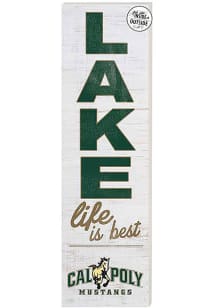 KH Sports Fan Cal Poly Mustangs 35x10 Lake Life is Best Indoor Outdoor Sign - Green