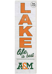 KH Sports Fan Florida A&M Rattlers 35x10 Lake Life is Best Indoor Outdoor Sign - Orange
