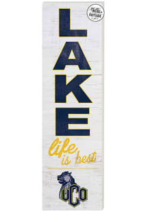KH Sports Fan Central Oklahoma Bronchos 35x10 Lake Life is Best Indoor Outdoor Sign - Blue