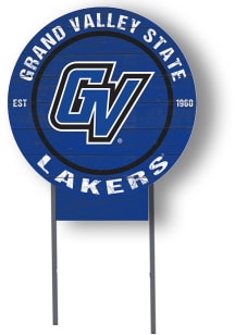 Grand Valley State Lakers KH Sports Fan 20x20 Color Logo Circle Yard Sign - Blue