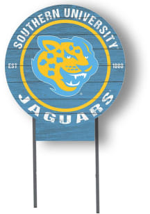 Southern University Jaguars KH Sports Fan 20x20 Color Logo Circle Yard Sign - Blue
