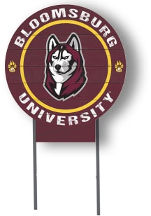 Bloomsburg University Huskies KH Sports Fan 20x20 Color Logo Circle Yard Sign - Red