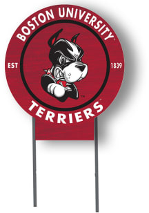 Boston Terriers KH Sports Fan 20x20 Color Logo Circle Yard Sign - Red