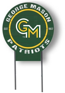 George Mason University KH Sports Fan 20x20 Color Logo Circle Yard Sign - Green