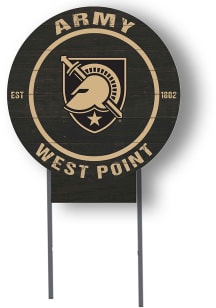 Army Black Knights KH Sports Fan 20x20 Color Logo Circle Yard Sign - Black
