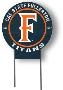 Cal State Fullerton Titans KH Sports Fan 20x20 Color Logo Circle Yard Sign - Navy Blue