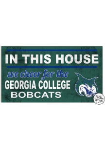 KH Sports Fan Georgia College Bobcats 20x11 Indoor Outdoor In This House Sign - Blue
