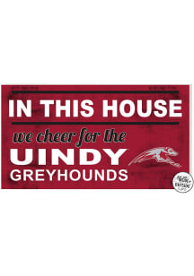KH Sports Fan Indianapolis Greyhounds 20x11 Indoor Outdoor In This House Sign - Red